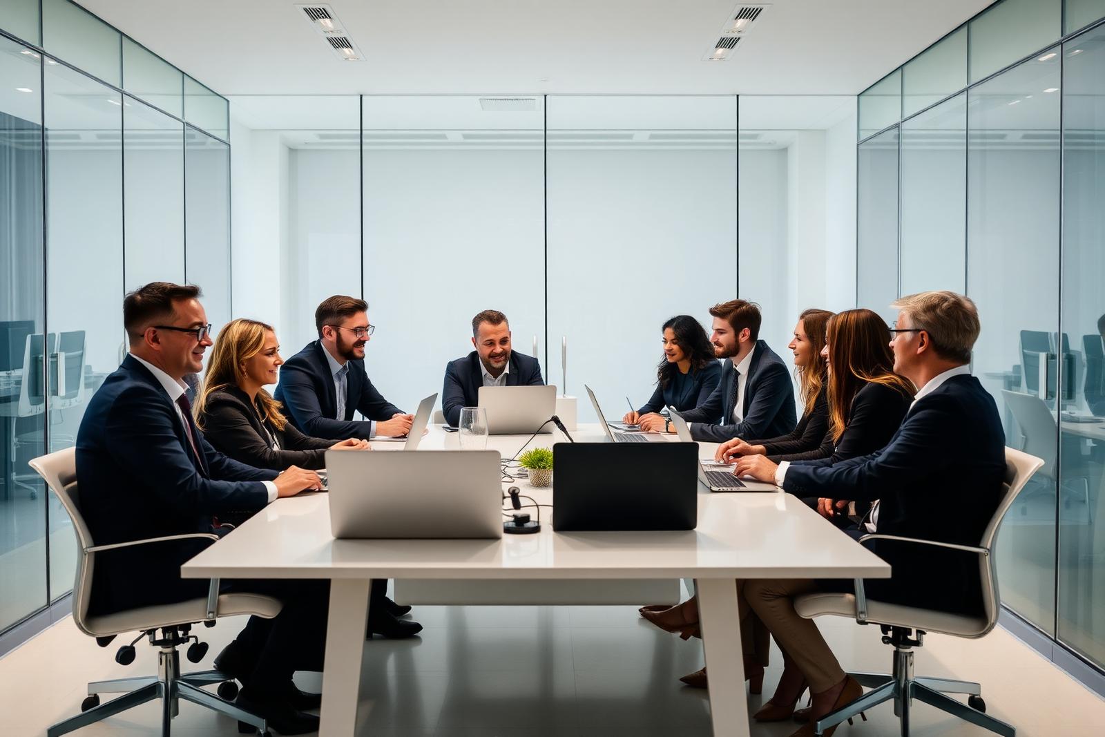 StarkCloudie leadership meeting in a modern boardroom